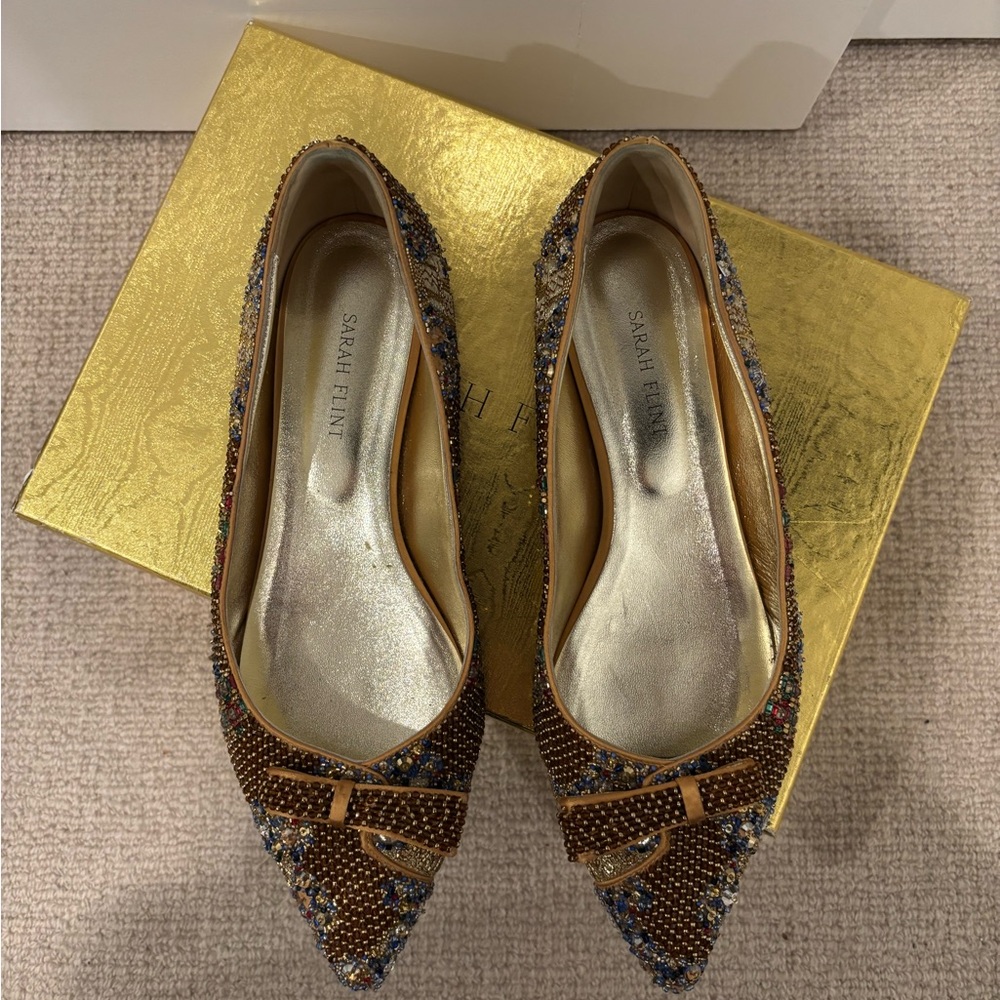 ****SOLD*** Sarah Flint The Woman in Gold Limited Edition Natalie Flats - Picture 5 of 16